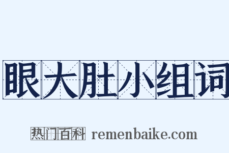眼大肚小组词是什么意思的图片
